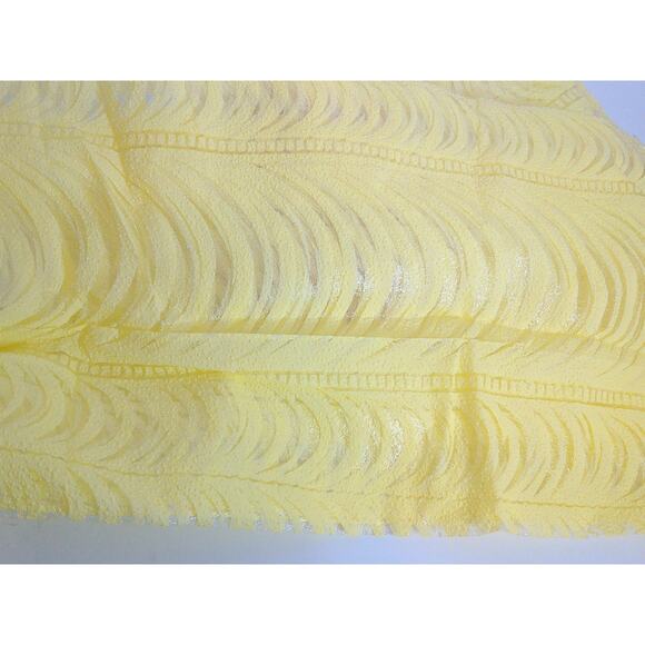 Vintage Ex Cell 3 Way Cafe Austrian Style Yellow Fringe Curtains Set of 3 READ - Picture 7 of 7